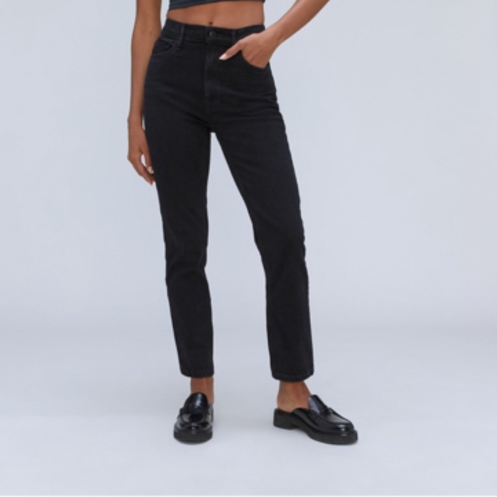 NWT EVERLANE STRAIGHT ORIGINAL CHEEKY JEANS BLACK 27
